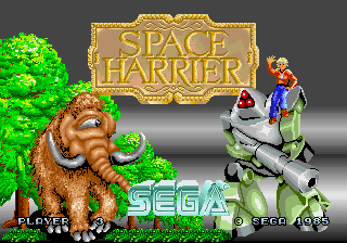 Space Harrier title screen